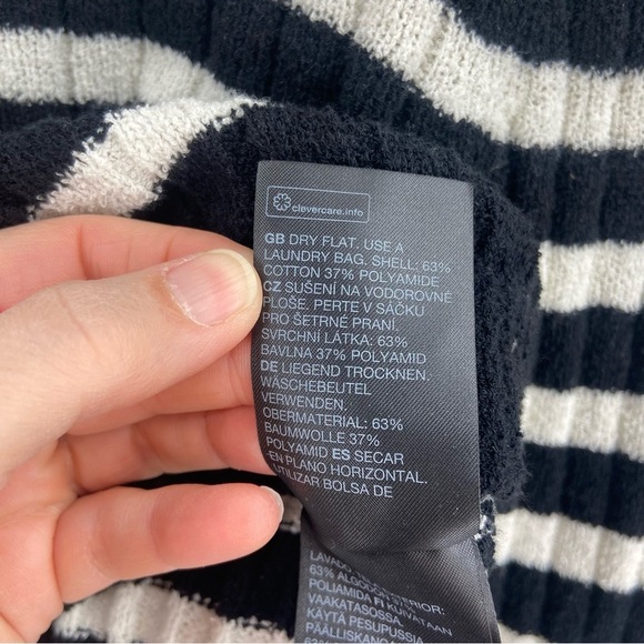 & Other Stories Black and White Striped Sweater - Picture 5 of 7